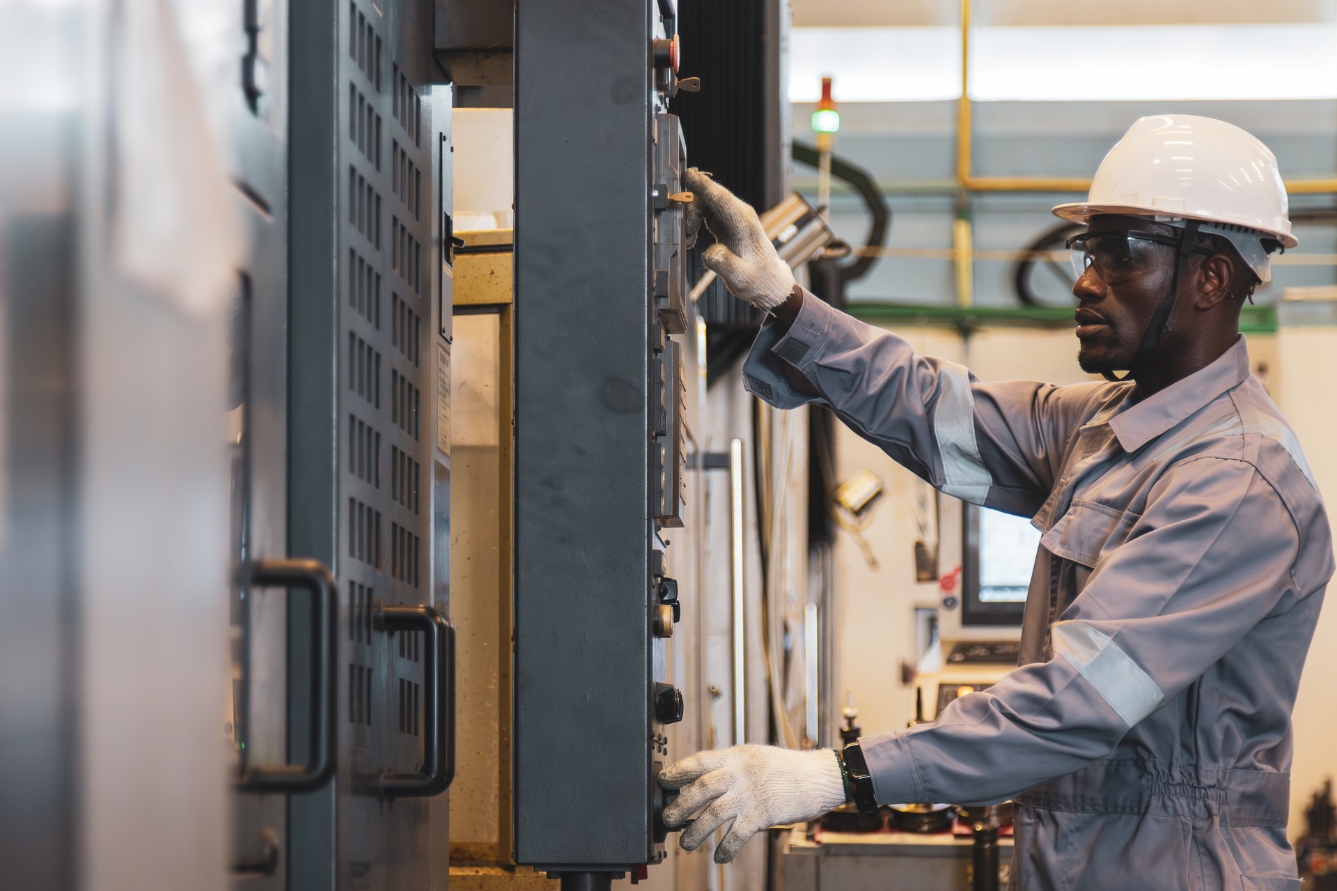 A worker in a factory